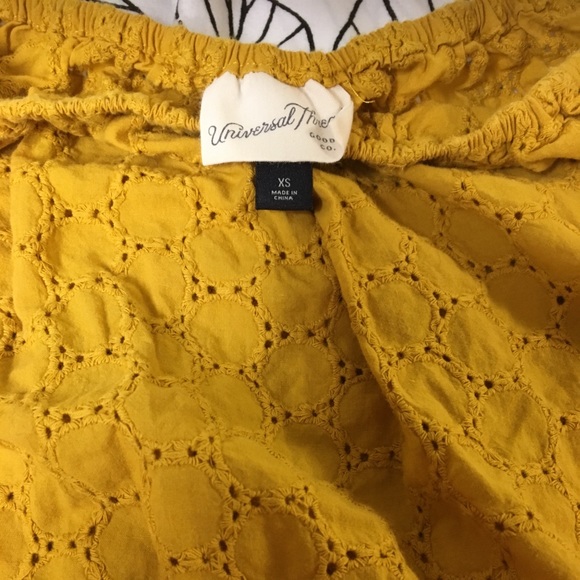 XS, UniversaThread, Off The Shoulder Shirt; Yellow - Picture 3 of 3